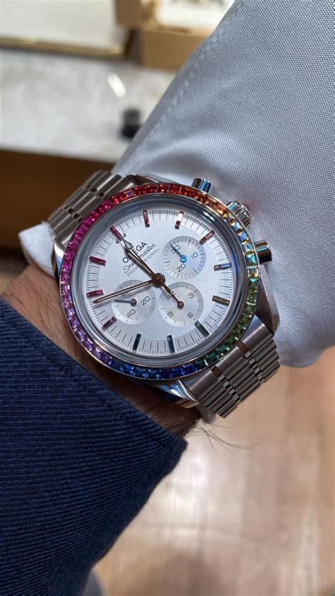 omega speedmaster rainbow price